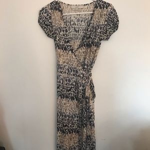 LOFT wrap dress, abstract design, size XS